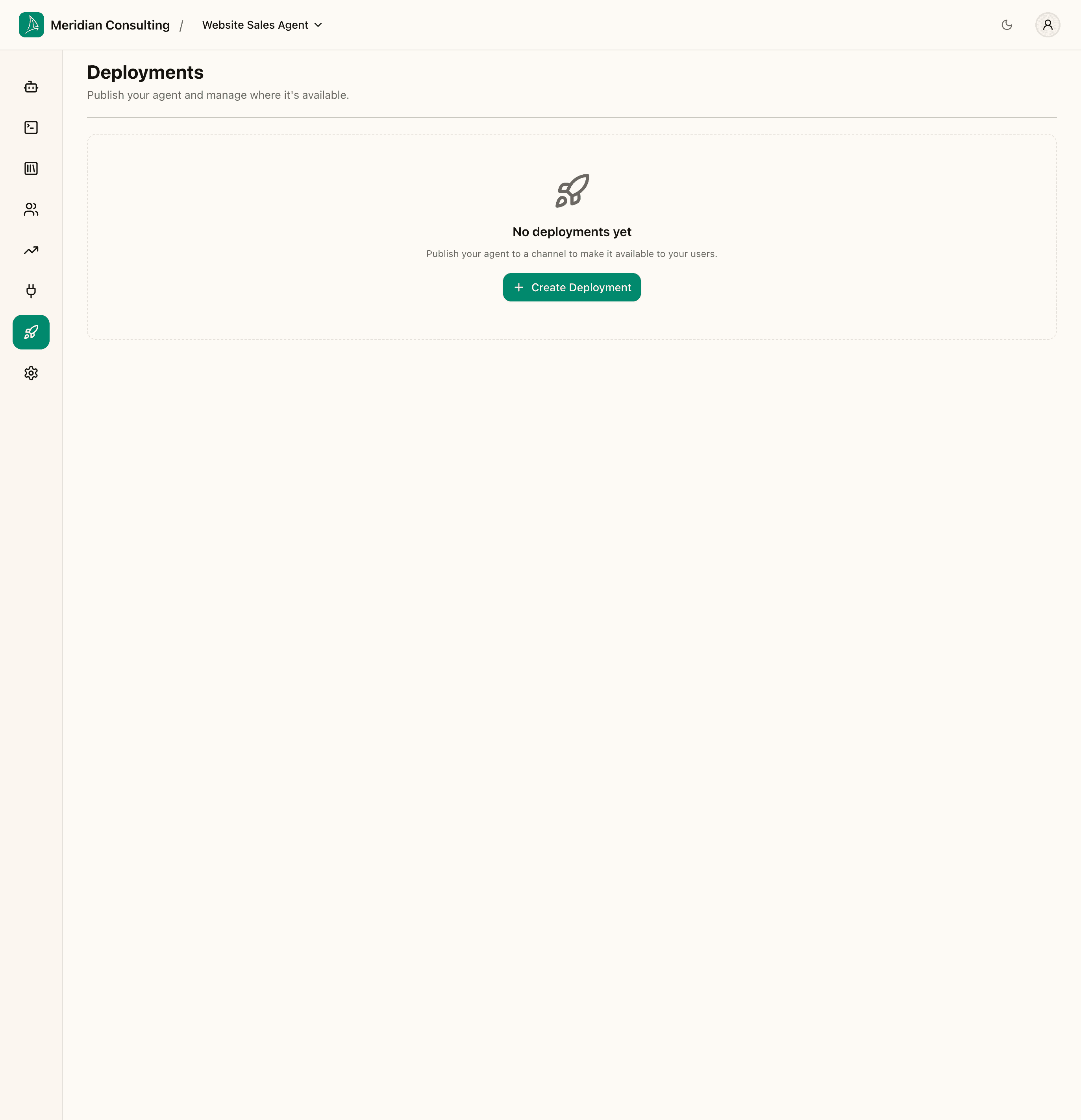 Deployments — empty