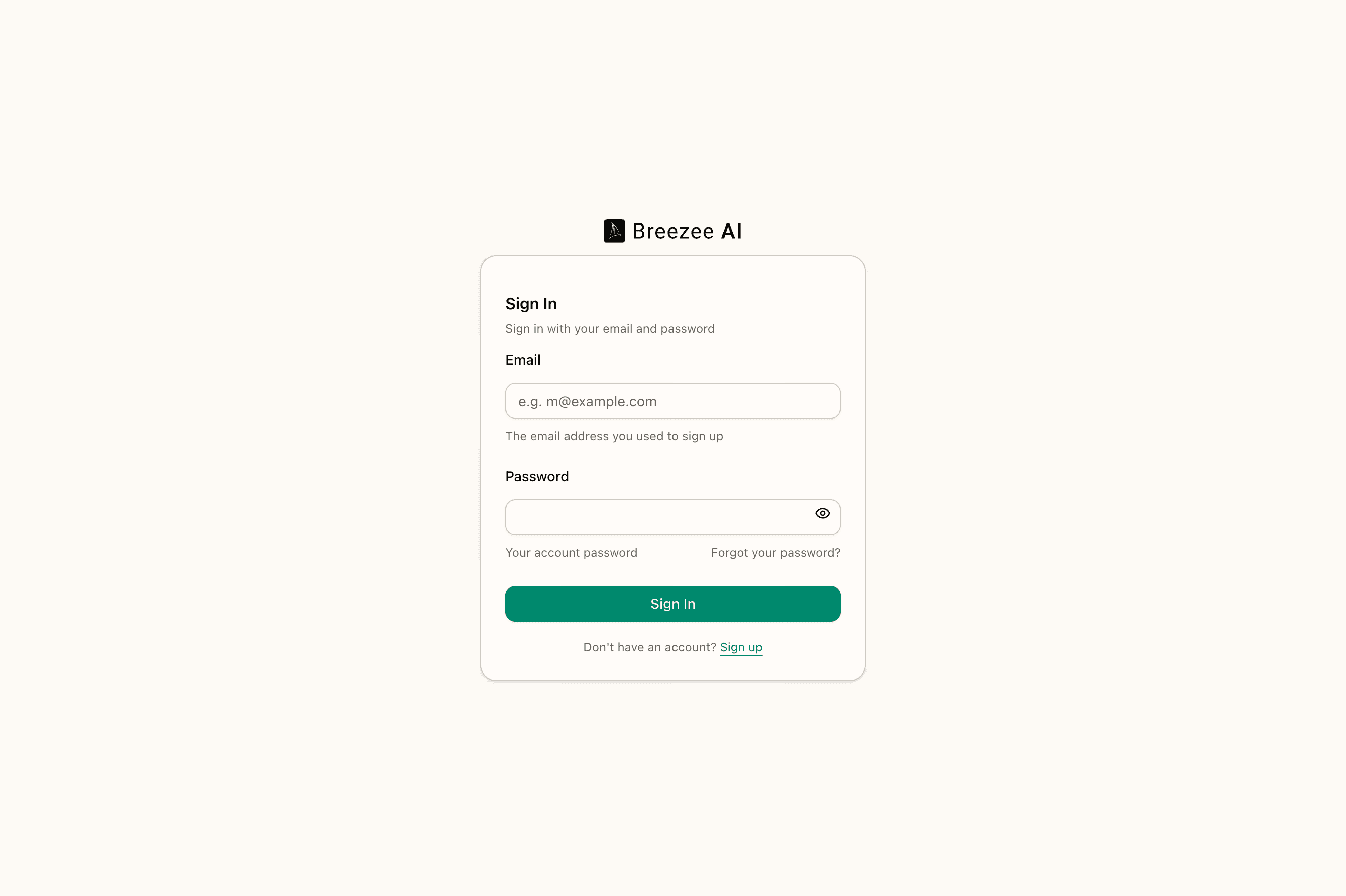 Login form