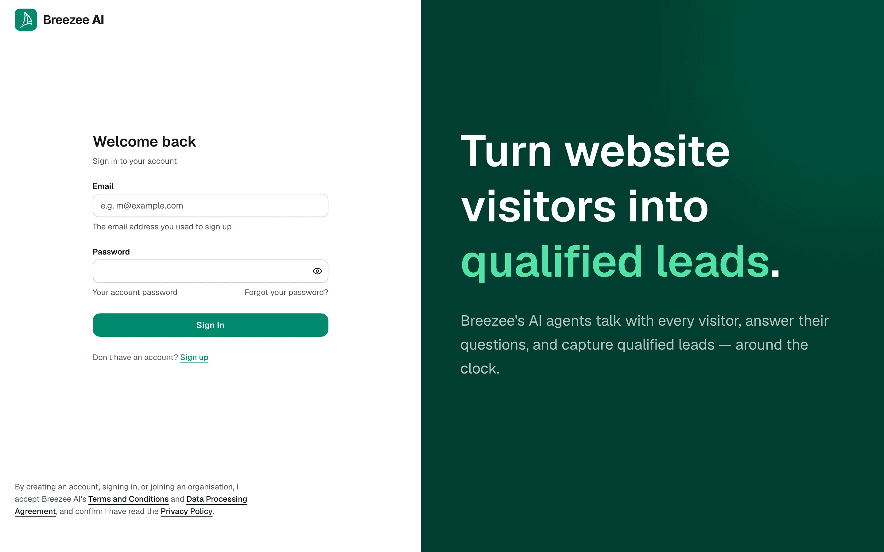 Login form