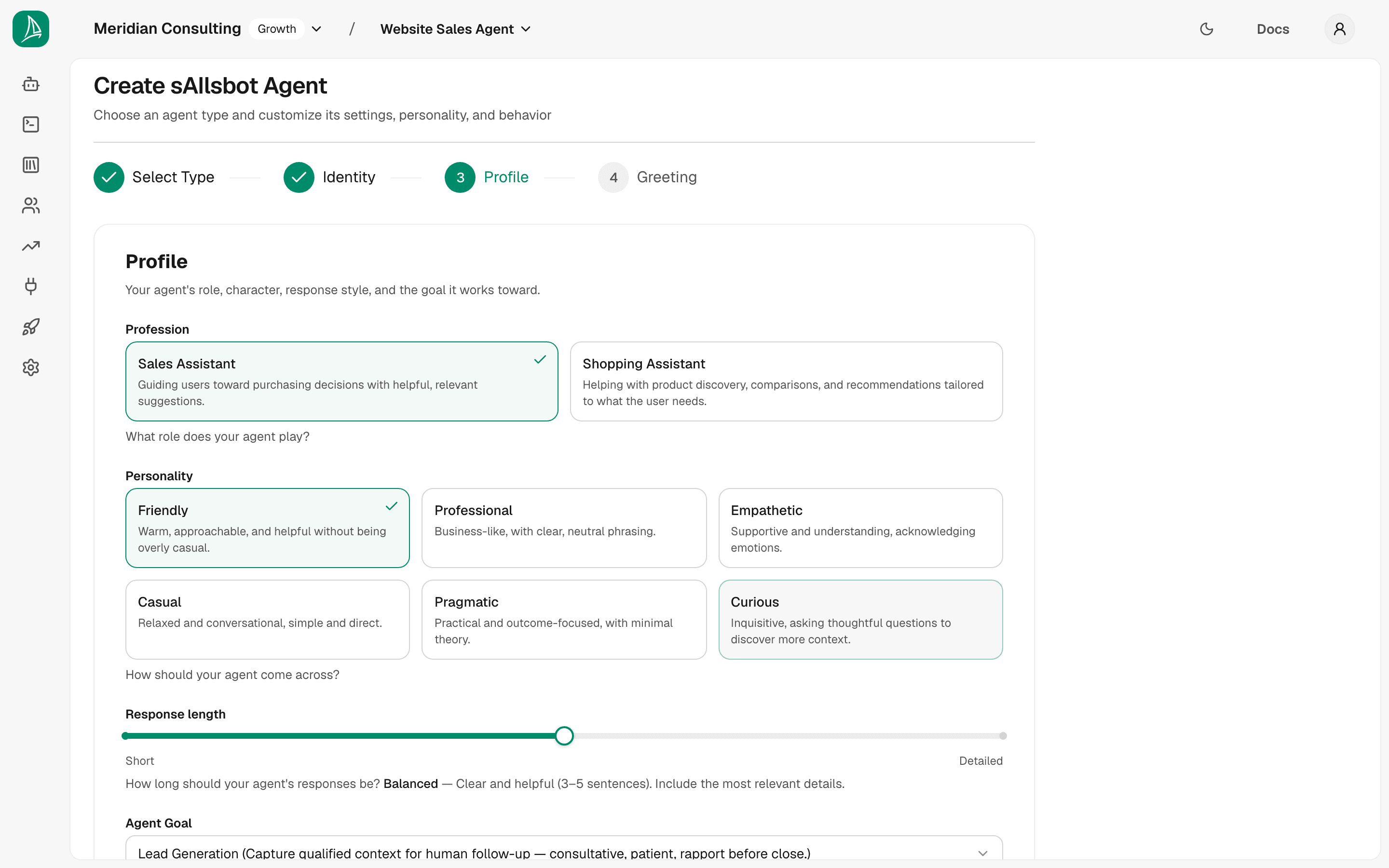 Step 3 — Profile defaults