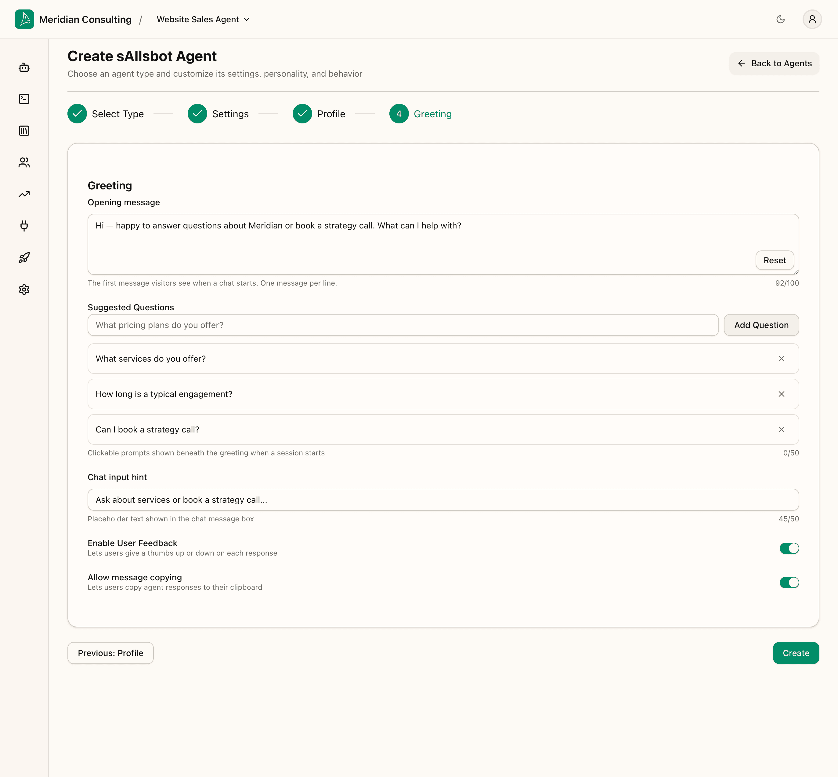 Step 4 — configured