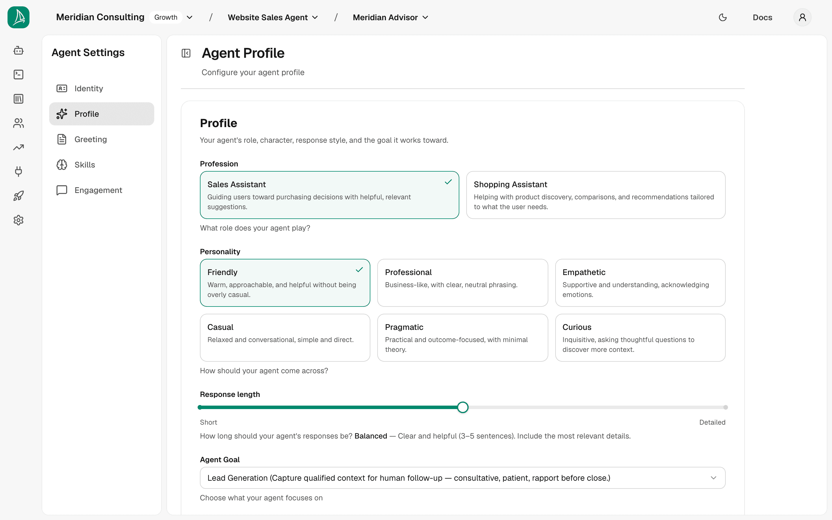 Standalone Profile page