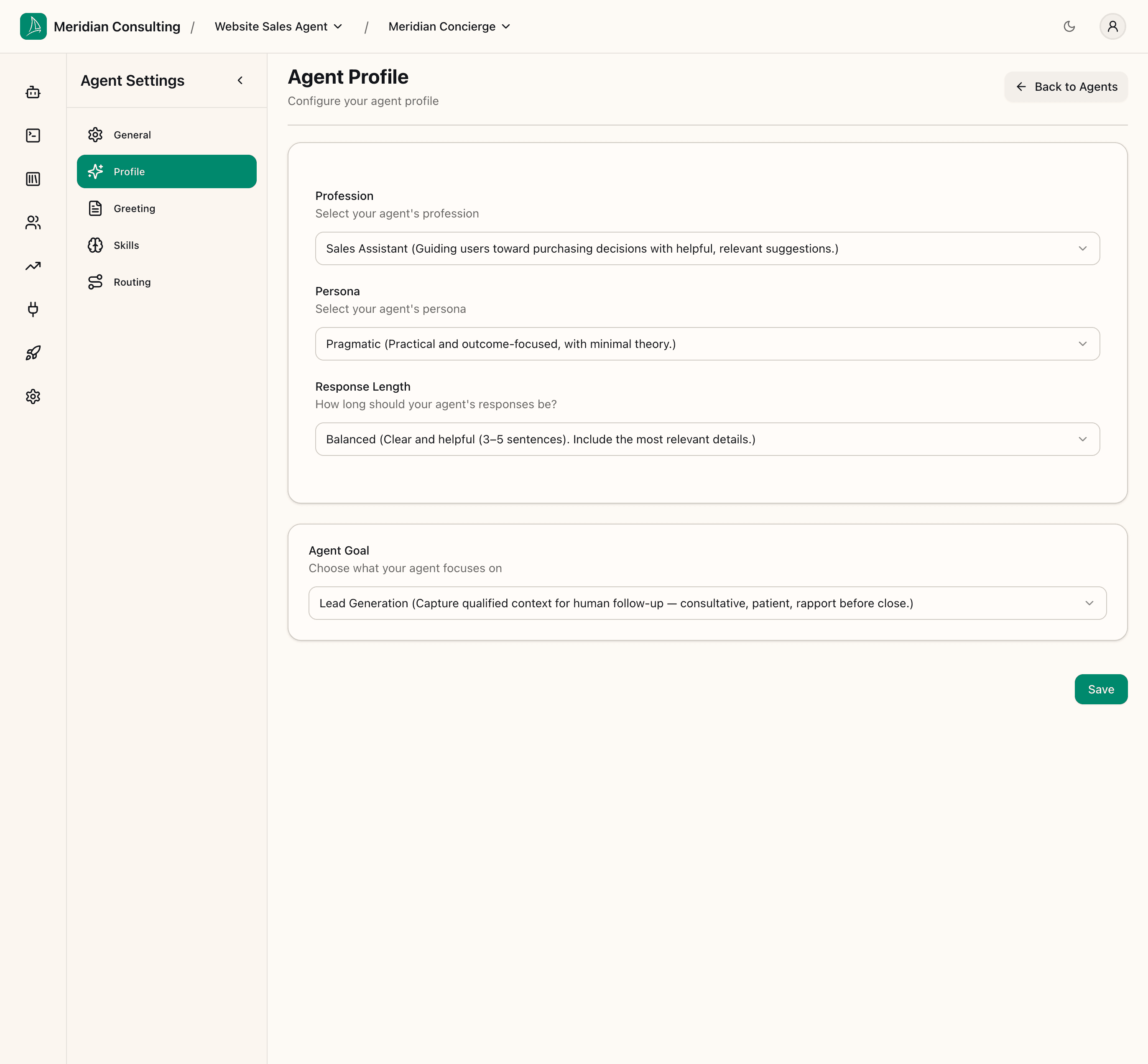 Standalone Profile page
